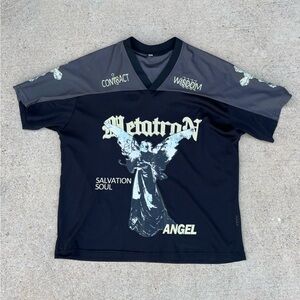 Black Angel Graphic Jersey Shirt - Unbranded